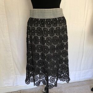 Lapis skirt crochet knit Lacey size M